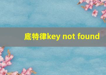 底特律key not found